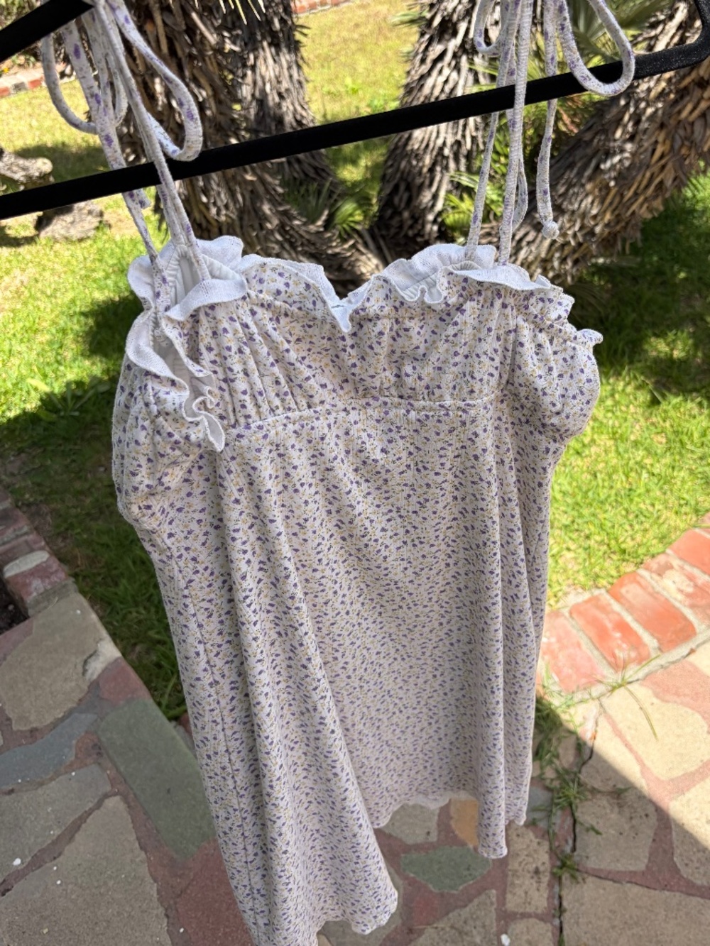 Sky & Sparrow XL Floral Mini Dress • Tie Strap Sundress • Juniors Fit • Lined